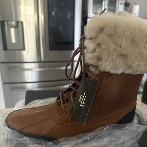 Ralph Lauren - Boots/ Tan  Leather New Box. US Size 9B
